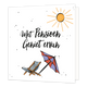 Met pensioen geniet ervan - Formaat: Standaard - Vorm: Vierkant - Pensioenkaart - Op deze wenskaart staat de tekst: "Met pensioen geniet ervan" met een zon en strandbedje met parasol. - Snelwenskaart