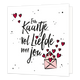 Een kaartje vol liefde voor jou - Formaat: Standaard - Vorm: Vierkant - Liefdeskaart - Op deze wenskaart staat de tekst: "Een kaartje vol liefde voor jou" met een envelop waar hartjes uit komen. - Snelwenskaart