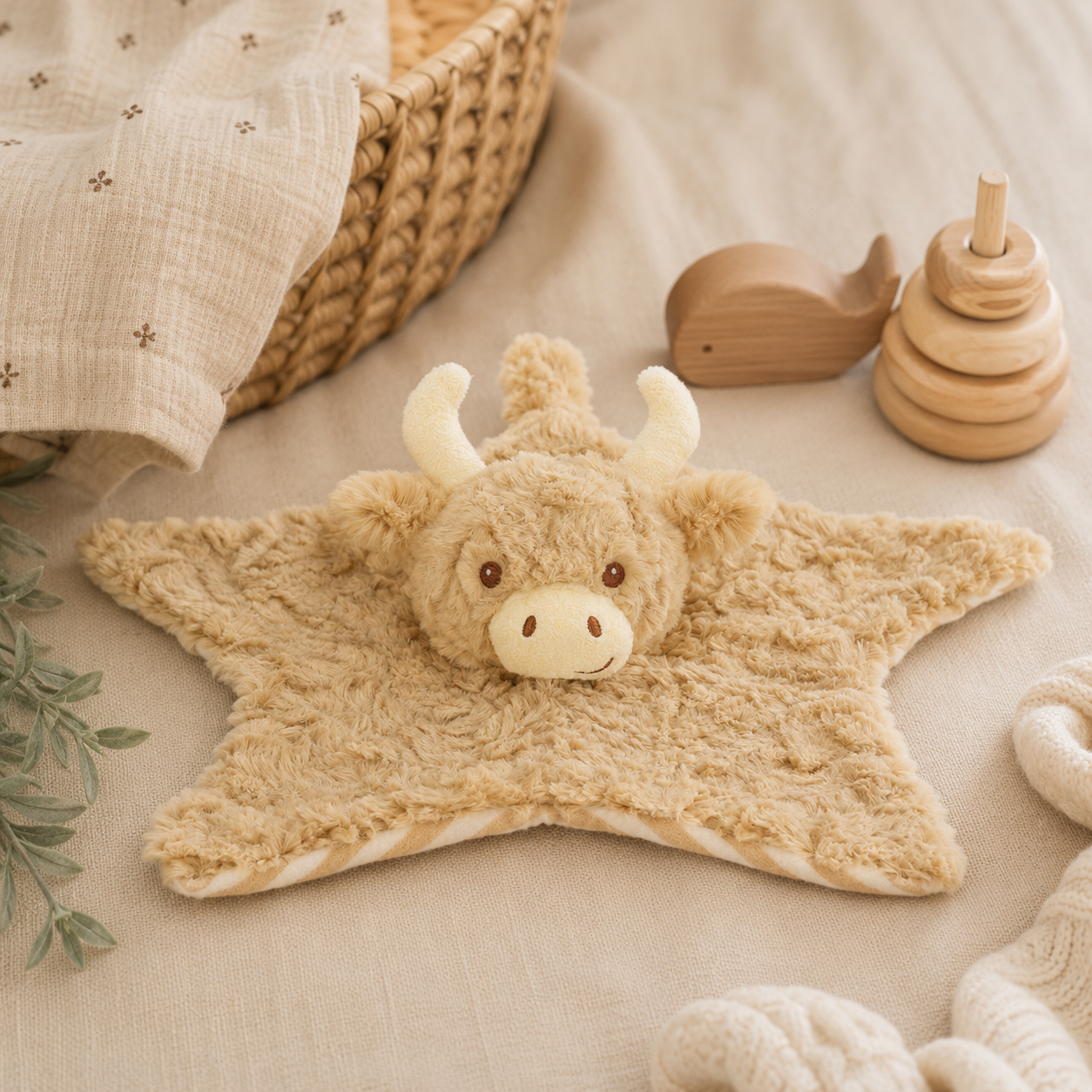 Baby knuffeldoekje Schotse hooglander
