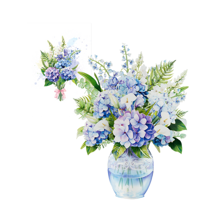 Blauwe Hortensia's