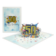 50 Happy birthday - Formaat: Normaal - Vorm: Staand - Verjaardagskaart - Op deze wenskaart staat de tekst: "50 Happy birthday" omringt door cadeautjes, muzieknoten, cupcakes, ballonnen en muziekinstrumenten. - Snelwenskaart