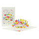 Happy birthday - Formaat: Normaal - Vorm: Staand - Verjaardagskaart - Op deze wenskaart staat de tekst: "Happy birthday" omringt door ballonnen, cadeaus en slingers. - Snelwenskaart