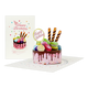 Happy birthday - Formaat: Normaal - Vorm: Staand - Verjaardagskaart - Op deze wenskaart staat een grote taart met daarboven de tekst: "Happy birthday". - Snelwenskaart