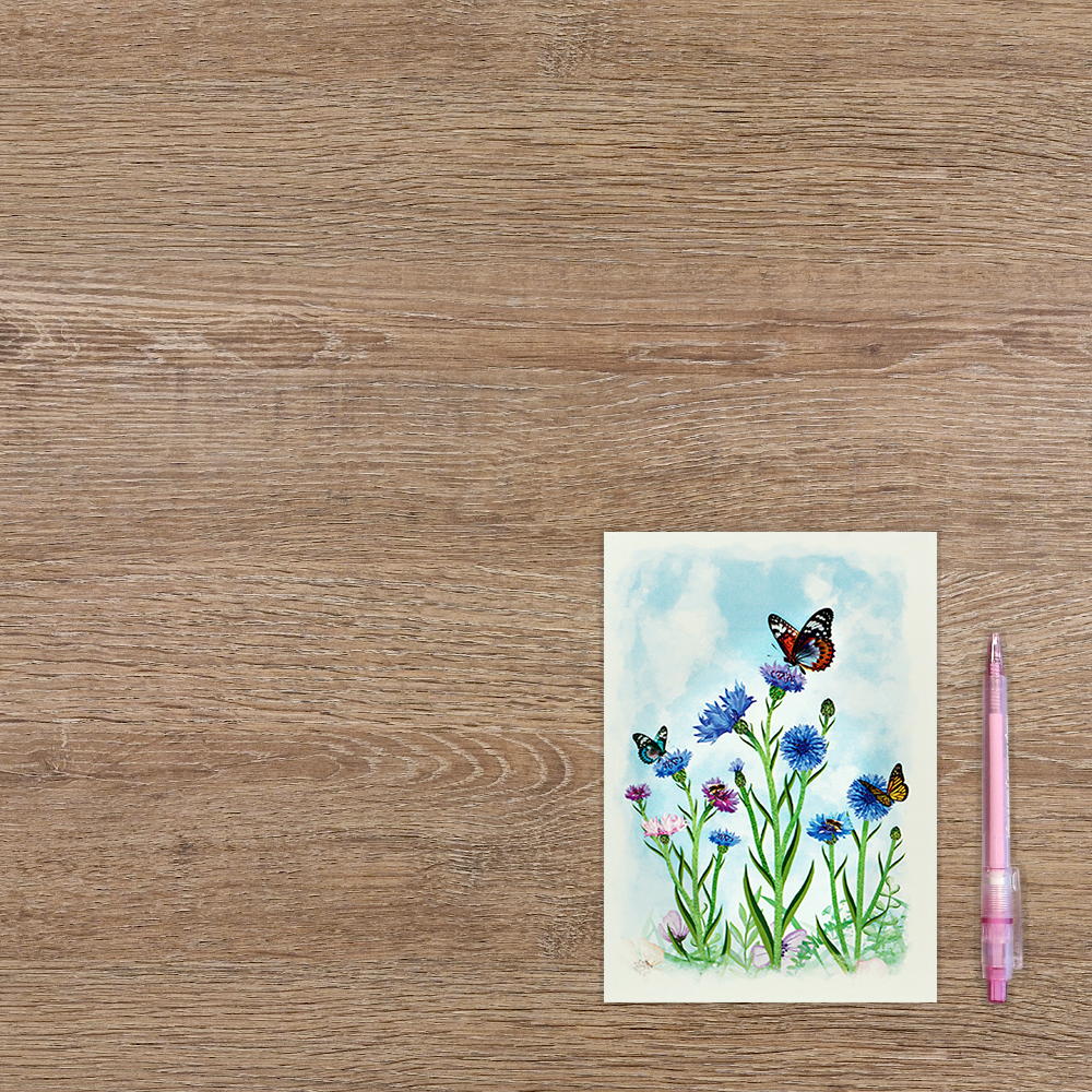 Veld Bloemen en Vlinders