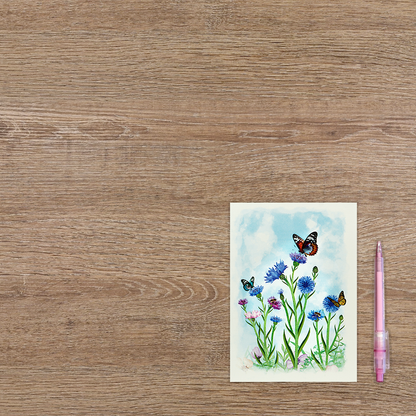 Veld Bloemen en Vlinders