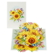 Zonnebloemen - Formaat: Standaard - Vorm: Staand - Blanco kaart - Op deze wenskaart staan zonnebloemen met blauwe en paarse vlinders. - Snelwenskaart