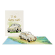 To the happy couple - Formaat: Standaard - Vorm: Staand - Huwelijkskaart - Op deze wenskaart staat een witte trouwauto met daarboven de tekst: "To the happy couple". - Snelwenskaart