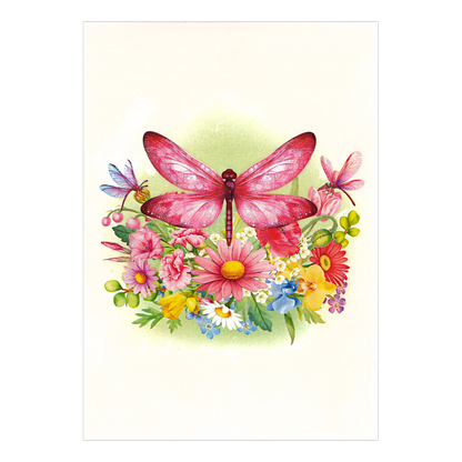 Kleurrijke Libellen en Bloemen