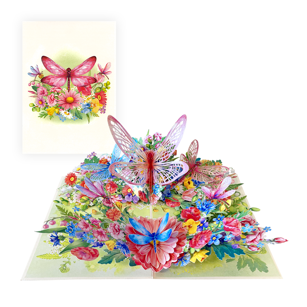 Kleurrijke Libellen en Bloemen