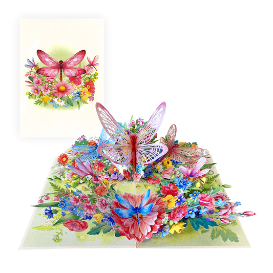 Kleurrijke Libellen en Bloemen