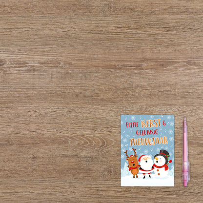 Fijne kerst & gelukkig nieuwjaar - 8 stuks