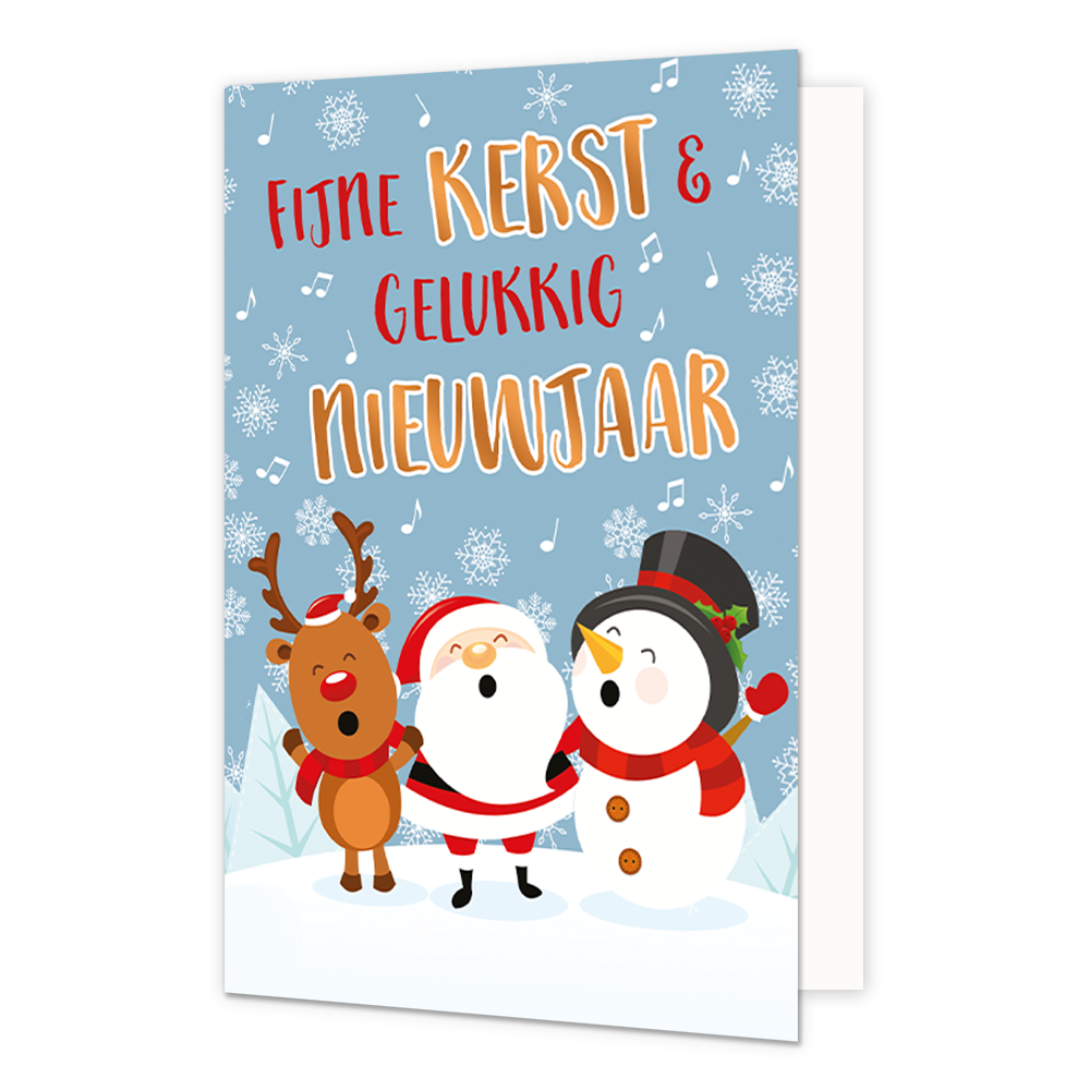 Fijne kerst & gelukkig nieuwjaar - 8 stuks