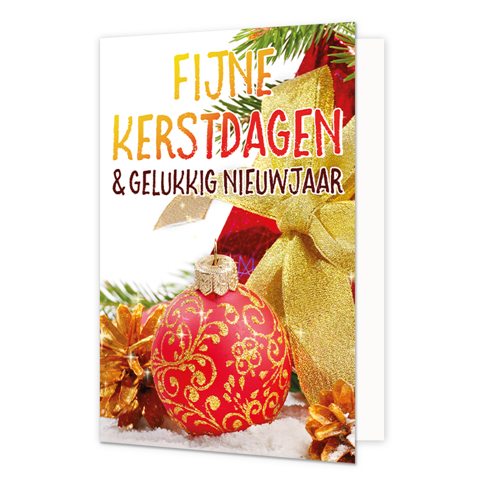 Fijne kerstdagen & gelukkig nieuwjaar - 8 stuks