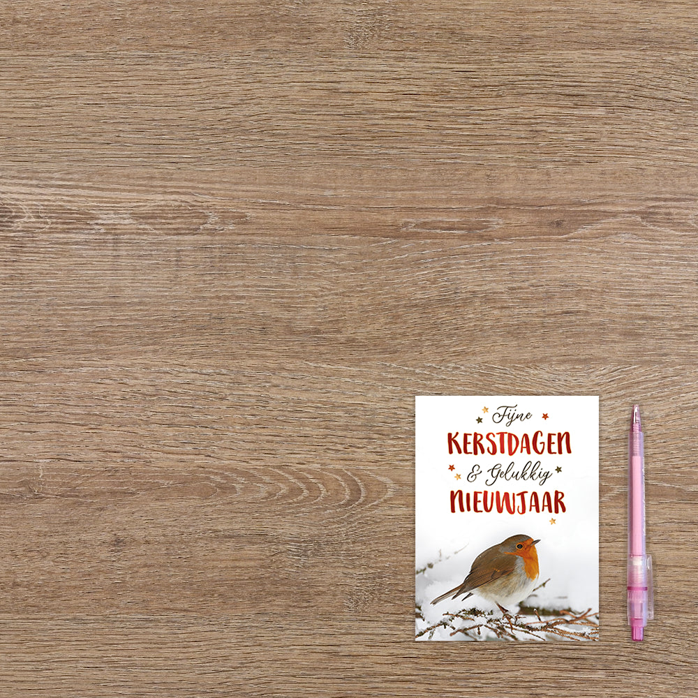 Fijne kerstdagen & gelukkig nieuwjaar - 8 stuks