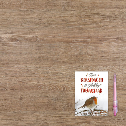 Fijne kerstdagen & gelukkig nieuwjaar - 8 stuks