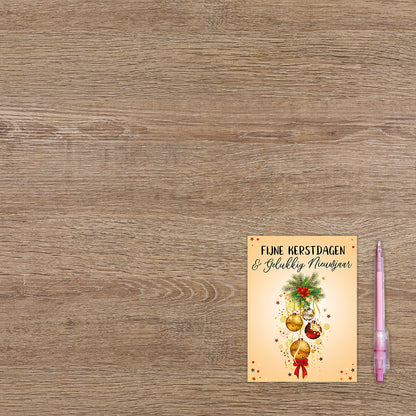 Fijne kerstdagen & gelukkig nieuwjaar - 8 stuks