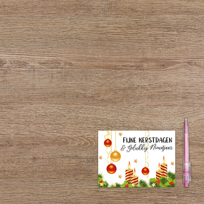 Fijne kerstdagen & gelukkig nieuwjaar - 8 stuks