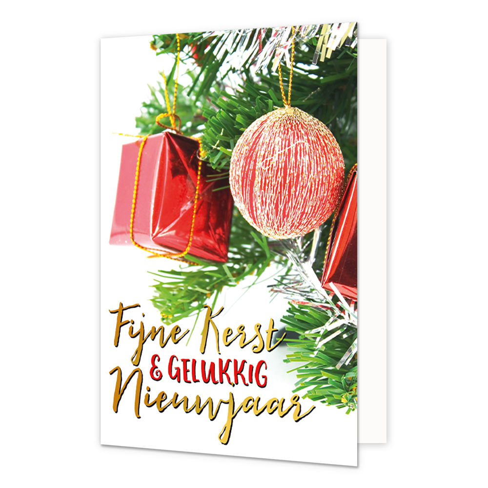 Fijne kerst & gelukkig nieuwjaar - 8 stuks