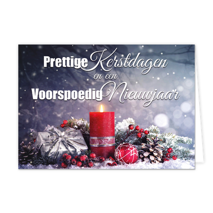 Prettige kerstdagen en een voorspoedig nieuwjaar - 8 stuks
