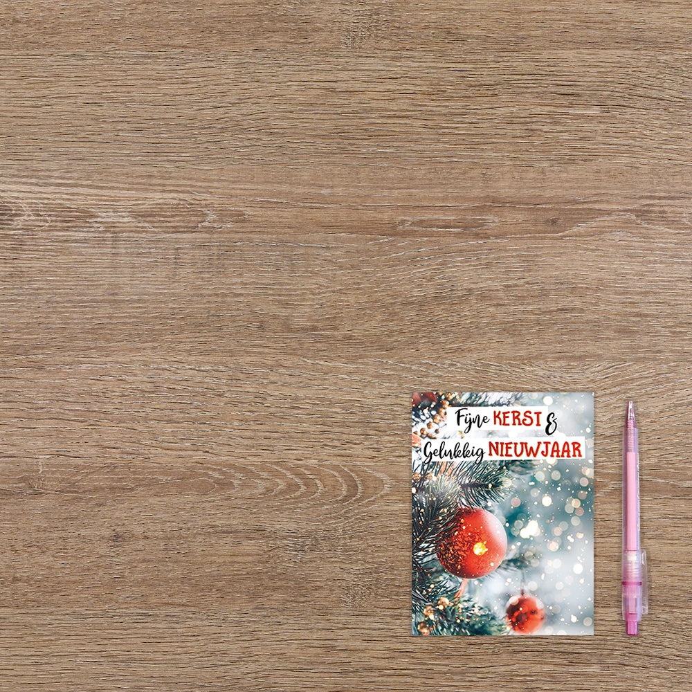 Fijne kerst & gelukkig nieuwjaar - 8 stuks