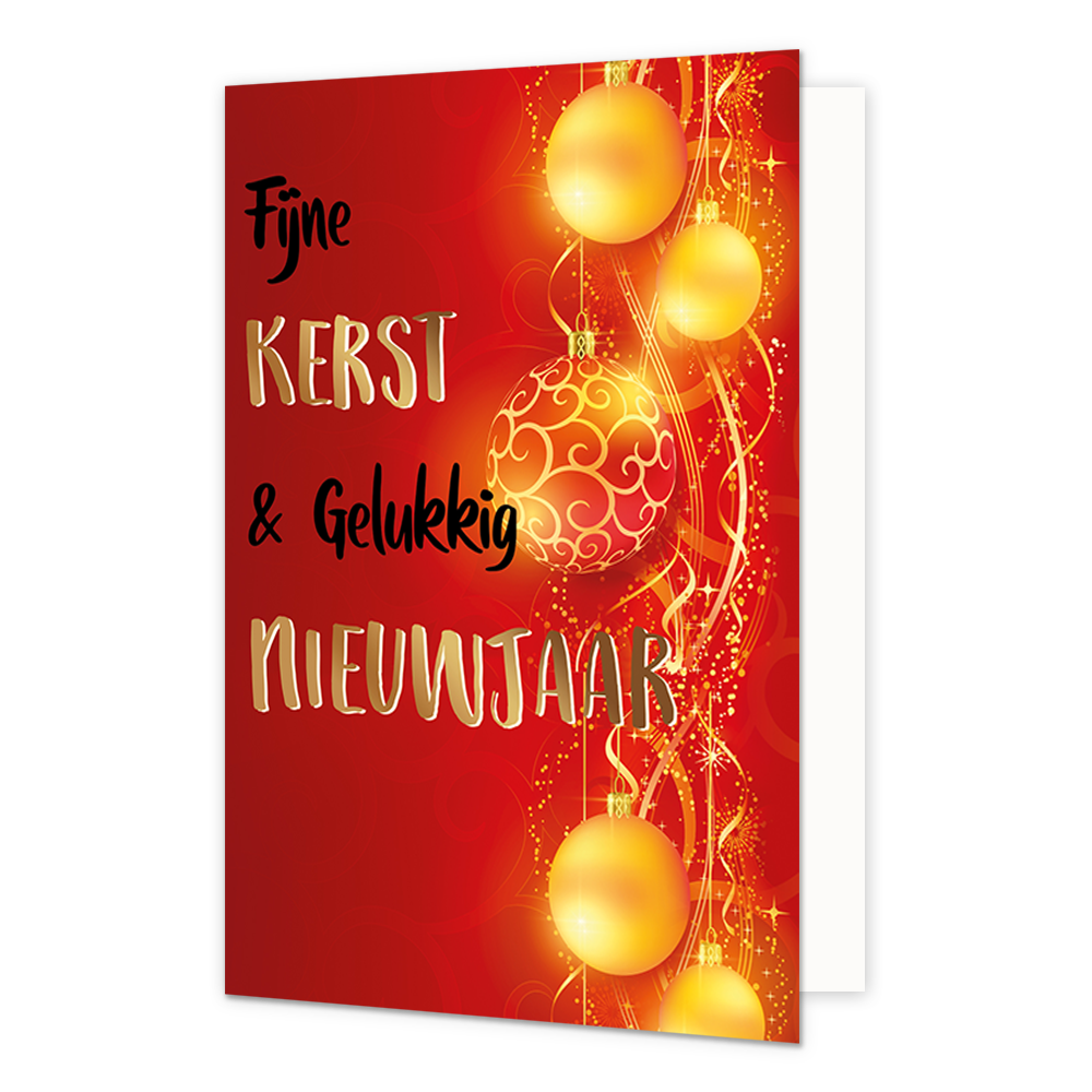Fijne kerst & gelukkig nieuwjaar - 8 stuks