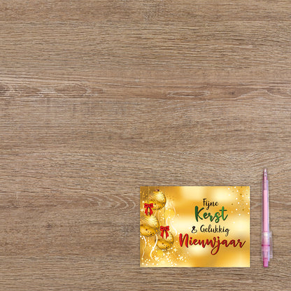 Fijne kerst & gelukkig nieuwjaar - 8 stuks