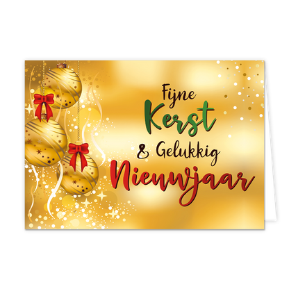 Fijne kerst & gelukkig nieuwjaar - 8 stuks
