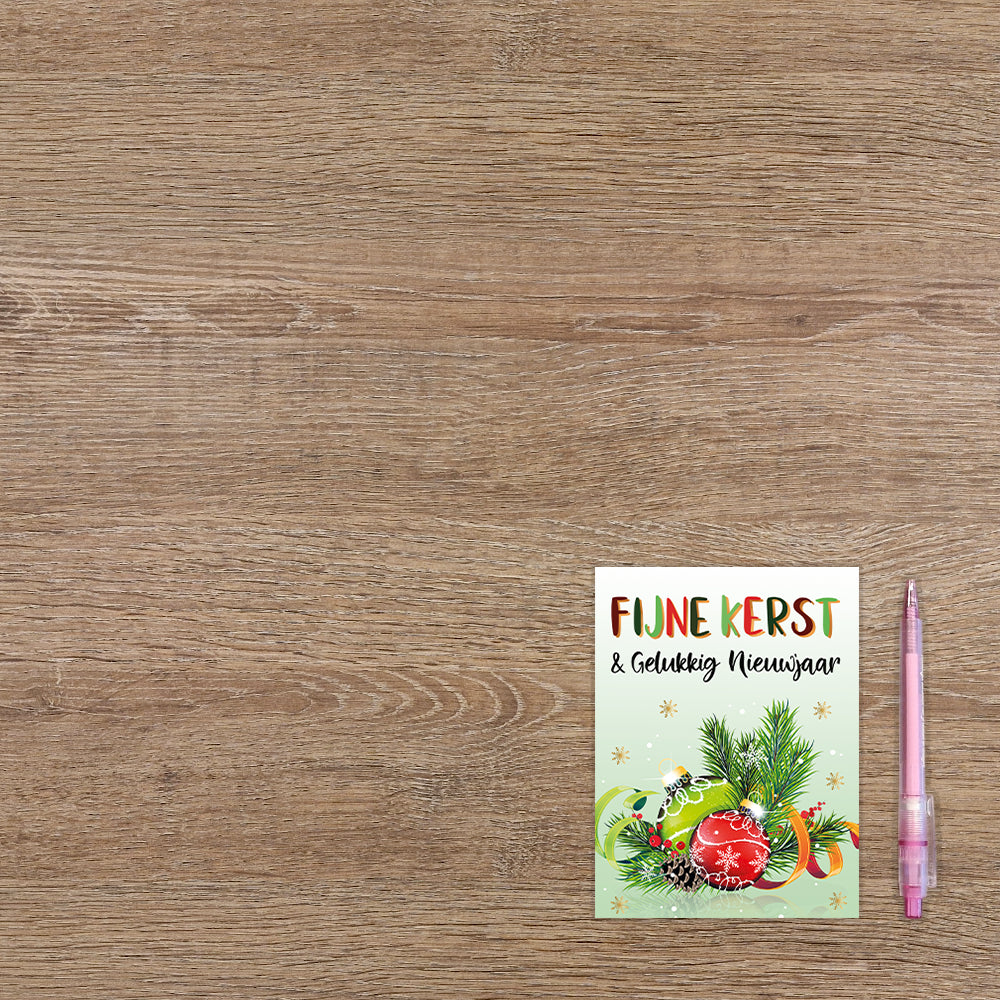 Fijne kerst & gelukkig nieuwjaar - 8 stuks