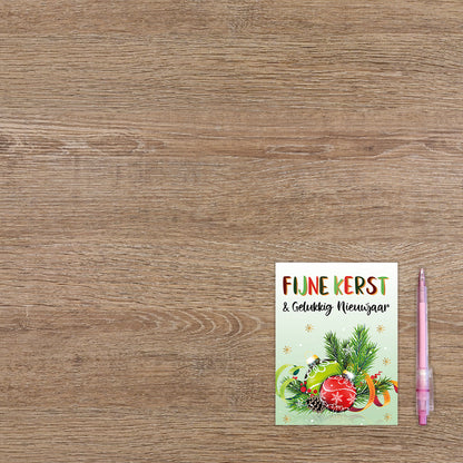 Fijne kerst & gelukkig nieuwjaar - 8 stuks