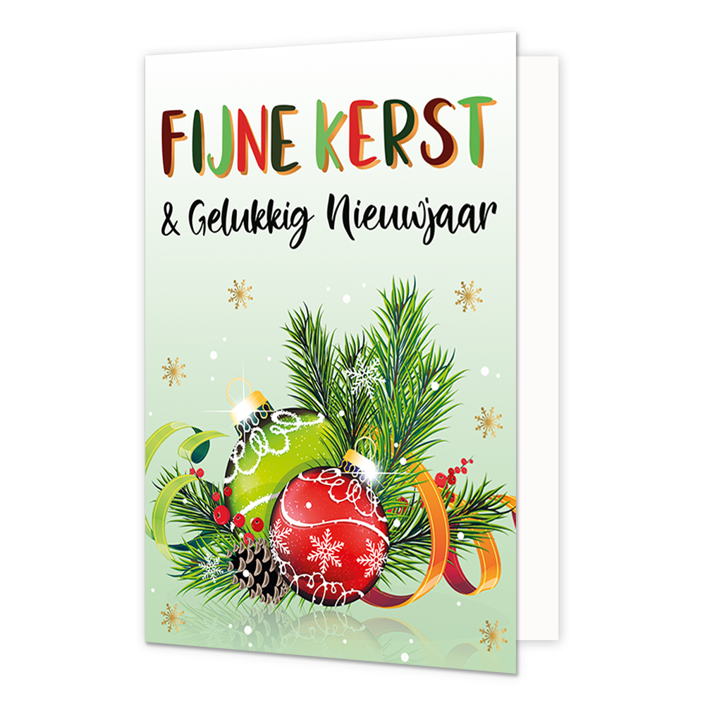 Fijne kerst & gelukkig nieuwjaar - 8 stuks