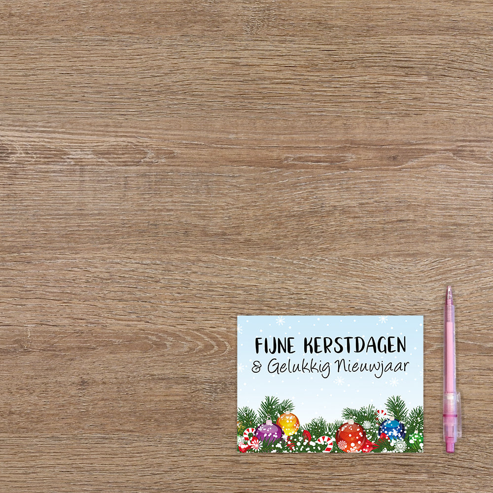 Fijne kerstdagen & gelukkig nieuwjaar - 8 stuks