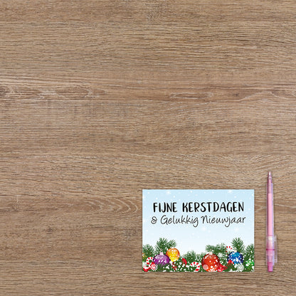 Fijne kerstdagen & gelukkig nieuwjaar - 8 stuks