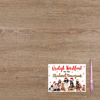 Vrolijk kerstfeest en een stralend nieuwjaar - 8 stuks