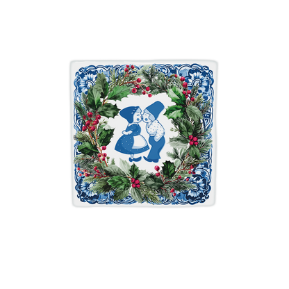 Delfts blauw kussend koppel
