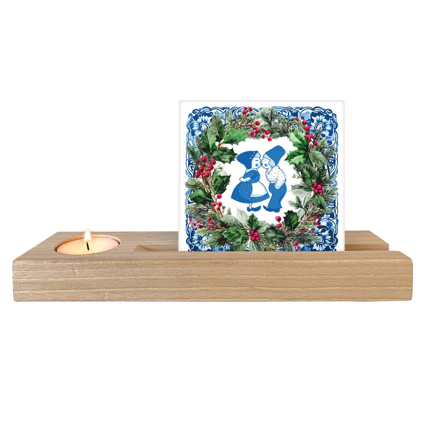 Delfts blauw kussend koppel