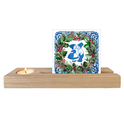 Delfts blauw kussend koppel