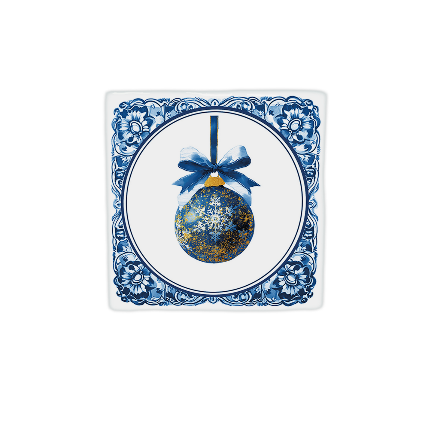 Delfts blauwe kerstbal