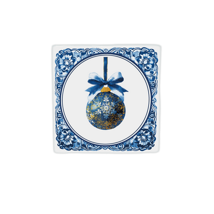 Delfts blauwe kerstbal