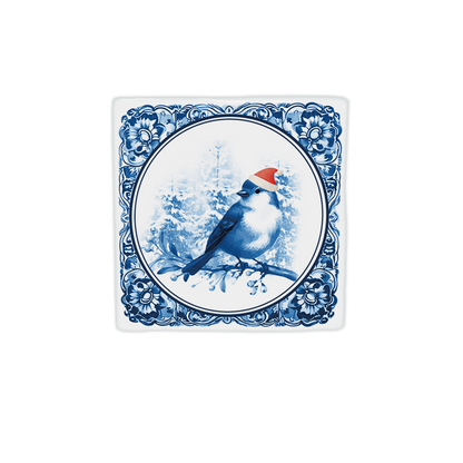 Delfts blauwe kerst vogel