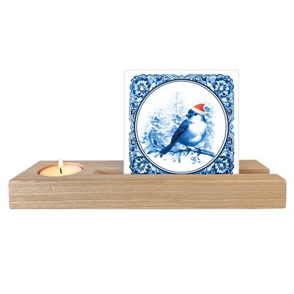 Delfts blauwe kerst vogel