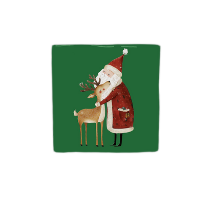 Kerstman en rendier