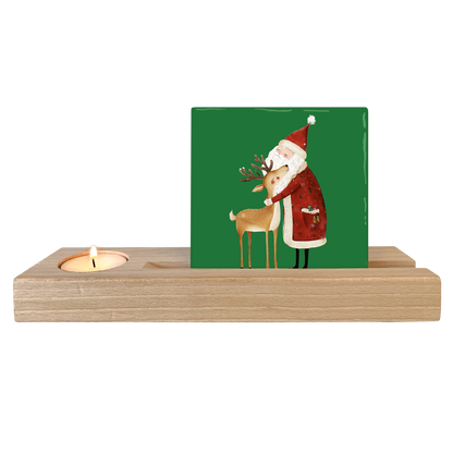 Kerstman en rendier