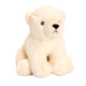 Knuffel ijsbeer - Deze knuffel ijsbeer heeft een zachte, crèmekleurige pluche vacht en zit in een zittende houding. De ijsbeer is voorzien van ronde oren, donkere ogen met een oranje rand, een zwarte neus en een zachte pluche structuur. - Snelwenskaart