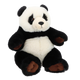 Knuffel panda - Deze knuffel panda heeft een zachte pluche vacht met het kenmerkende zwart-witte patroon en zit in een zittende houding. De panda is voorzien van zwarte oren, donkere vlekken rond de ogen, een zwarte neus, een witte buik en bruine accenten op de voeten en handen. - Snelwenskaart