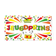 Jeugdprins - Formaat: Groot - Vorm: Liggend - Carnavalskaart - Op deze carnavalskaart staan lijnen en stippen in de kleuren rood, oranje, groen en geel met in het midden de tekst: "Jeugdprins!". - Snelwenskaart