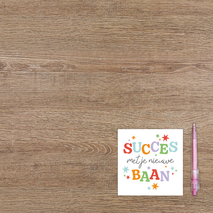 Succes met je nieuwe baan