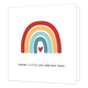 Sending a little love - Formaat: Standaard - Vorm: Vierkant - Denken aan kaart - Op deze wenskaart staat een regenboog met daaronder de tekst: "Sending a little love your way today". - Snelwenskaart