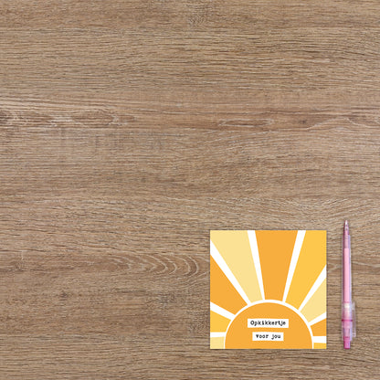 Opkikkertje voor jou