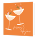 Proost op jou - Formaat: Standaard - Vorm: Vierkant - Proost kaart - Op deze wenskaart staan twee cocktailglazen met daaronder de tekst: "Proost op jou". - Snelwenskaart