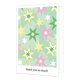 Thank you so much - Formaat: Standaard - Vorm: Staand - Bedankkaart - Op deze wenskaart staan sterren in diverse kleuren groen, roze, geel en wit. Onder de illustratie staat de tekst: "Thank you so much". - Snelwenskaart